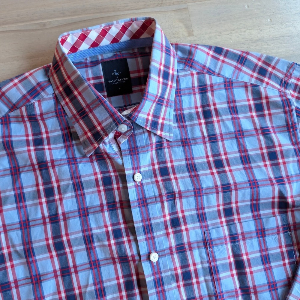 Tailorbyrd Button-Down Plaid Shirt Size‎ Medium